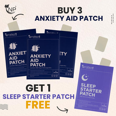 Buy 3 Anxiety Aid Patch Get 1 Sleep Starter Patch Free - NutraPatch