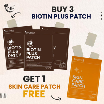 Buy 3 Biotin Plus Patch Get 1 Skin Care Patch Free - NutraPatch