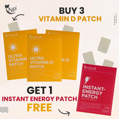 Buy 3 Vitamin D Patch Get 1 Instant Energy Patch Free - NutraPatch